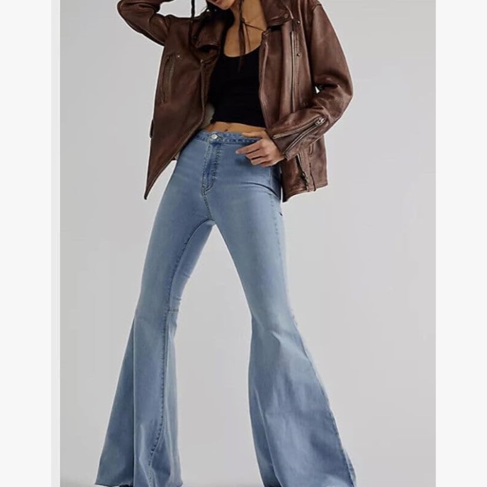 Free People Just Float On Flare Bell Bottom Jeans in Bermondsey